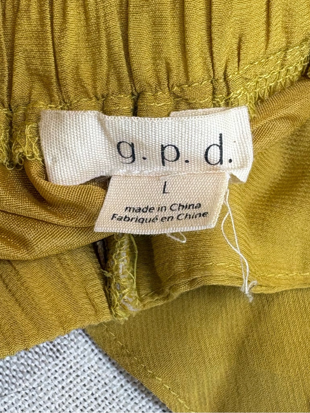 Anthropologie G.P.D. Embroidered Mustard Tie-Waist Ruffle Mini Skirt - Picture 7 of 9